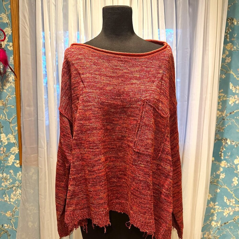 Funky & Comfy lightweight sweater/top, shaggy chic, Free People